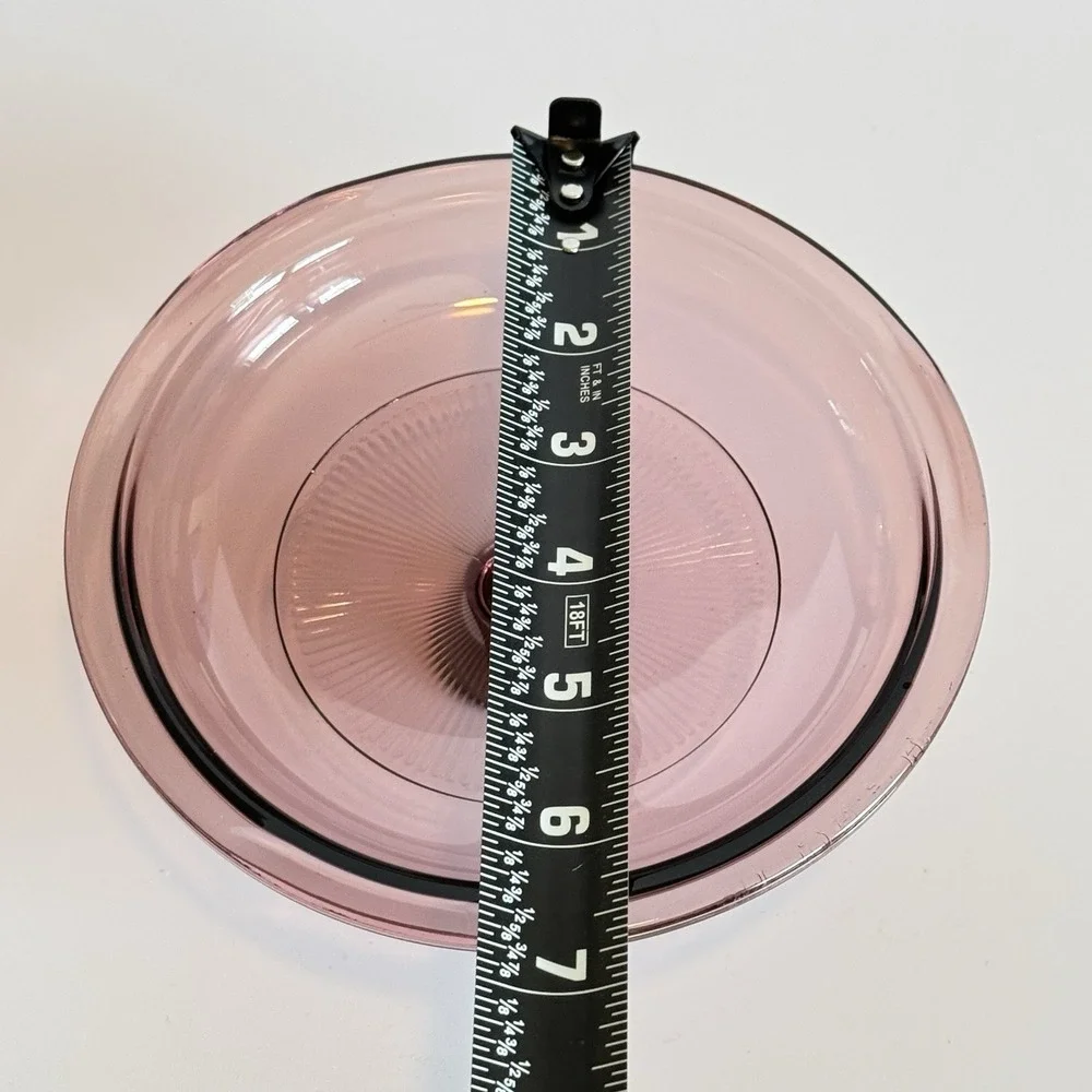 Vintage Pyrex Cranberry Glass‎ Lid 7